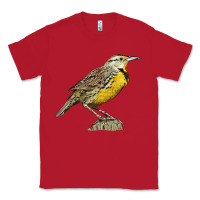 Red Western Meadowlark Classic Tee - LillyAllenDesigns