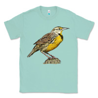 Seafoam Western Meadowlark Classic Tee - LillyAllenDesigns