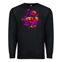 Black halloween pumpkin patch  3 Premium Sweatshirt - BundleAndBundleShop
