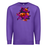 Purple halloween pumpkin patch  3 Premium Sweatshirt - BundleAndBundleShop