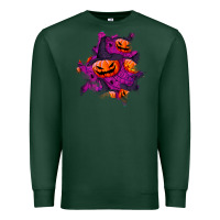 Sports Green halloween pumpkin patch  3 Premium Sweatshirt - BundleAndBundleShop