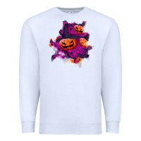 White halloween pumpkin patch  3 Premium Sweatshirt - BundleAndBundleShop