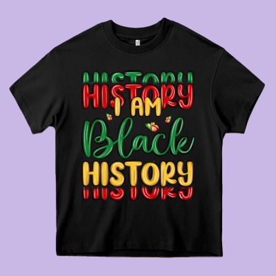 I Am Black History Heavy Core Tee Designed By Maliassmallbusiness