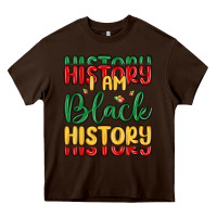 Chocolate Brown i am black history Heavy Core Tee - MaliasSmallBusiness