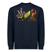Navy peace love crawfish mardi gras Heavyweight Sweatshirt - CowGirlArtShop
