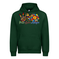 Forest Green peace love autism sunflower Urban Hoodie - RacoonDesign