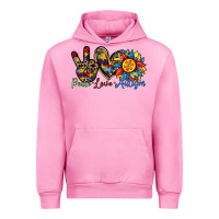 Fuchsia Pink peace love autism sunflower Urban Hoodie - RacoonDesign