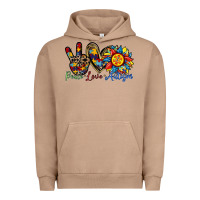 Pigment Burro peace love autism sunflower Urban Hoodie - RacoonDesign