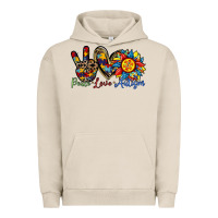 Pigment French Oak peace love autism sunflower Urban Hoodie - RacoonDesign