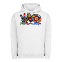 Pigment Lunar Rock peace love autism sunflower Urban Hoodie - RacoonDesign