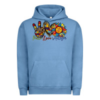 Peace Love Autism Sunflower Urban Hoodie | Teevron