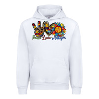 White peace love autism sunflower Urban Hoodie - RacoonDesign