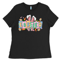 Black easter  rabbit Ladies Tee - MaliasSmallBusiness