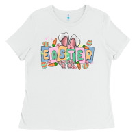White easter  rabbit Ladies Tee - MaliasSmallBusiness