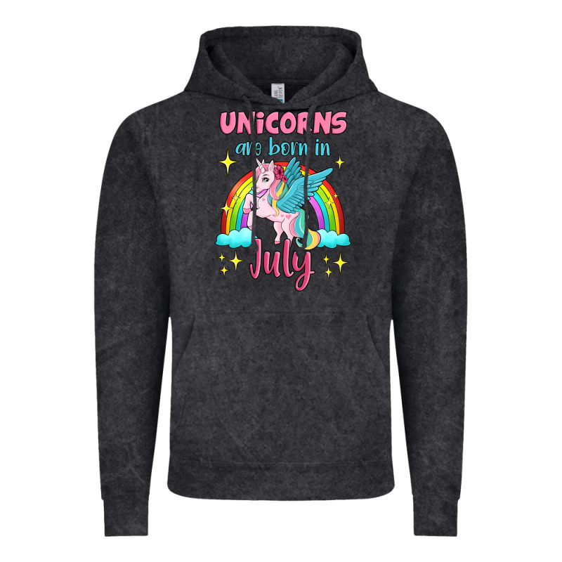 Unicorns Are Born In July Vintage Hoodie by Jasminsmagicworld | Teevron