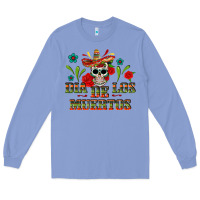 Colony Blue Dia De Los Muertos Long Sleeve Tee - texasbilliewilder