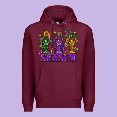 Tis The Season Crawfish Mardi Gras Premium Hoodie Designed By Fadigitalartstudio