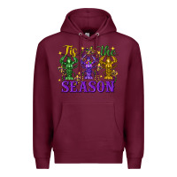 Burgundy Tis the season crawfish Mardi Gras Premium Hoodie - FaDigitalArtStudio