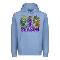 Colony Blue Tis the season crawfish Mardi Gras Premium Hoodie - FaDigitalArtStudio