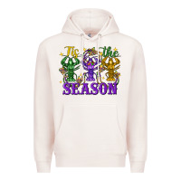 Pale Pink Tis the season crawfish Mardi Gras Premium Hoodie - FaDigitalArtStudio