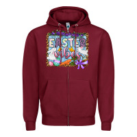 Burgundy Easter vibes Zipper Hoodie - OliviaCreatesArt