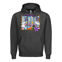 Charcoal Heather Easter vibes Zipper Hoodie - OliviaCreatesArt