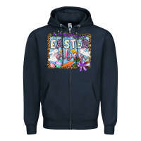 Navy Easter vibes Zipper Hoodie - OliviaCreatesArt
