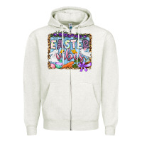 Oatmeal Heather Easter vibes Zipper Hoodie - OliviaCreatesArt