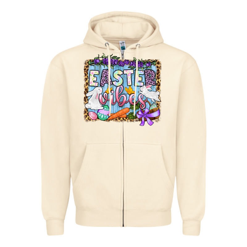 Easter Vibes Zipper Hoodie by OliviaCreatesArt | Teevron