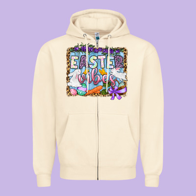 Easter Vibes Zipper Hoodie Designed By Oliviacreatesart