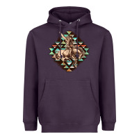 Plum Aztec symbol rodeo Heavyweight Hoodie - FaDigitalArtStudio