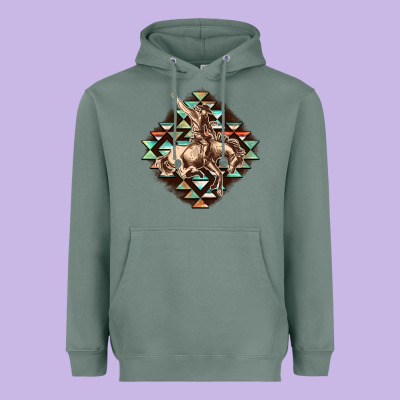 Aztec Symbol Rodeo Heavyweight Hoodie Designed By Fadigitalartstudio
