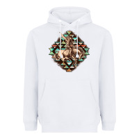 White Aztec symbol rodeo Heavyweight Hoodie - FaDigitalArtStudio