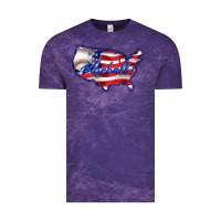 Cloud Purple usa flag baseball Vintage Tee - BarkalooDesign