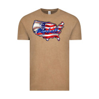Vintage Coffee usa flag baseball Vintage Tee - BarkalooDesign