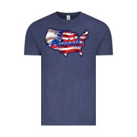 Vintage Denim usa flag baseball Vintage Tee - BarkalooDesign