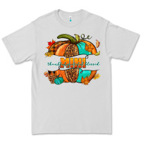 Dove Grey Thankful grateful blessed mini pumpkin Premium Tee - NancyCooperArtShop