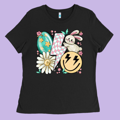 Retro Easter Ladies Tee Designed By Maliassmallbusiness