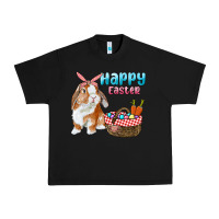 Black Happy Easter Bunny And Egg Basket Urban Heavy Tee - RanaPortraitStore