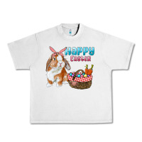 Lunar Rock Happy Easter Bunny And Egg Basket Urban Heavy Tee - RanaPortraitStore