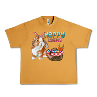 Peanut Butter Happy Easter Bunny And Egg Basket Urban Heavy Tee - RanaPortraitStore