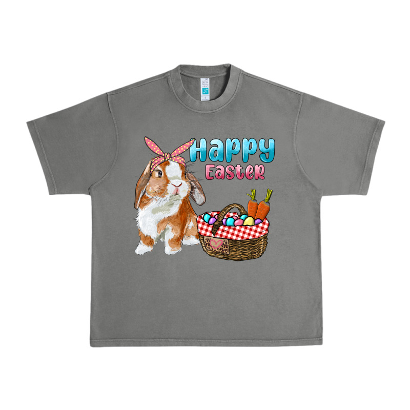 Happy Easter Bunny And Egg Basket Urban Heavy Tee by RanaPortraitStore | Teevron