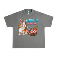 Tornado Happy Easter Bunny And Egg Basket Urban Heavy Tee - RanaPortraitStore