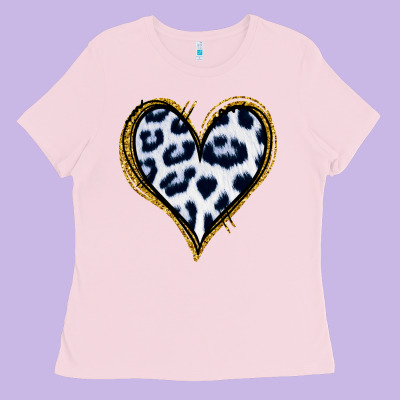 Dalmatians Heart Gold Glitter Ladies Tee Designed By Jasminsmagicworld