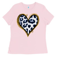 Bubblegum Pink Dalmatians Heart Gold Glitter Ladies Tee - Jasminsmagicworld