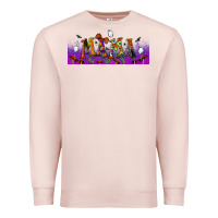 Pale Pink halloween mama libbey glass Premium Sweatshirt - BundleAndBundleShop
