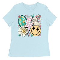 Baby Blue retro easter Ladies Tee - MaliasSmallBusiness