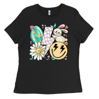 Black retro easter Ladies Tee - MaliasSmallBusiness