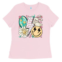 Bubblegum Pink retro easter Ladies Tee - MaliasSmallBusiness