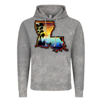 Cloud Rock louisiana  sunset map Vintage Hoodie - BarkalooDesign